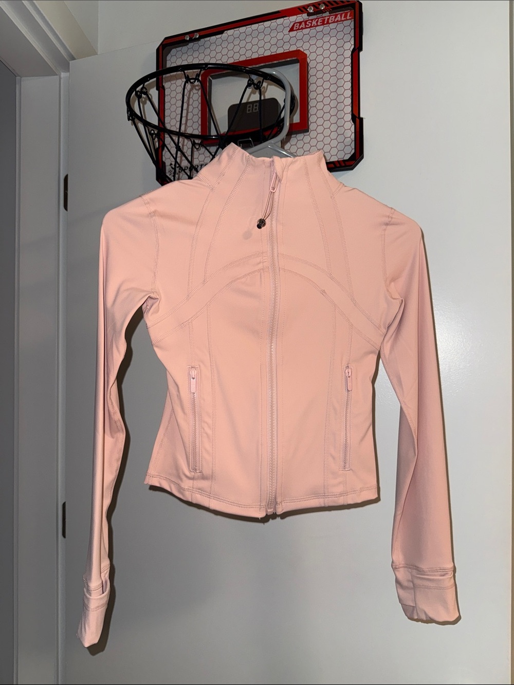 Muted soft dusty pink lululemon cropped jacket